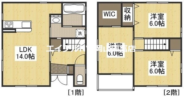 スカイヒルズ浜タウン　A-3の物件間取画像